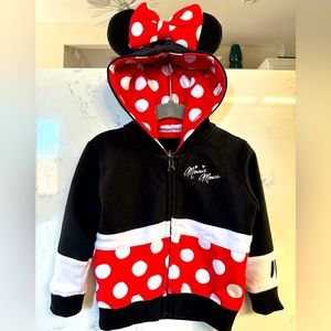 Disney Parks Minnie Mouse Zip-Up Black and Red
Hoodie Toddler-Size 18m